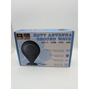 HDTV Ground Wave Indoor TV Antenna 4K Ultra HD Signal Booster Degree 800+ Miles